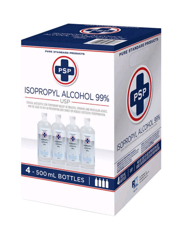 4 New | Psp Isopropyl Alcohol 99% | 4- 500ml Bottles