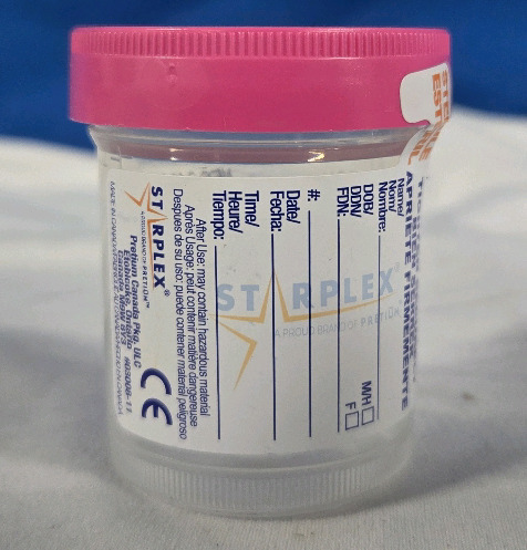 100+ New | Sterile Specimen Containers W/ Pink Lids 2.5" Tall