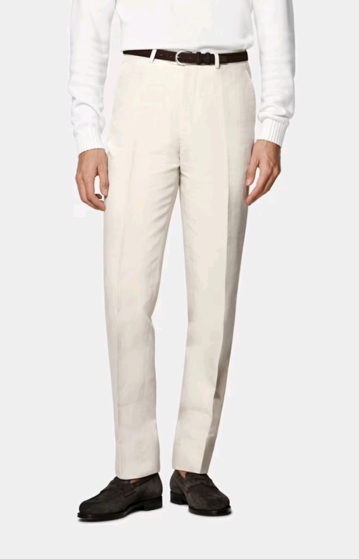 New Suitsupply Sand Brescia Trousers sz 32 Retails for $249 Slim Leg Straight Pants