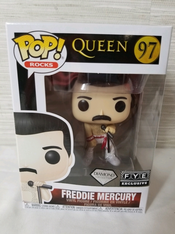 NEW FUNKO POP Freddie Mercury Queen Diamond Collection FYE EXCLUSIVE #97