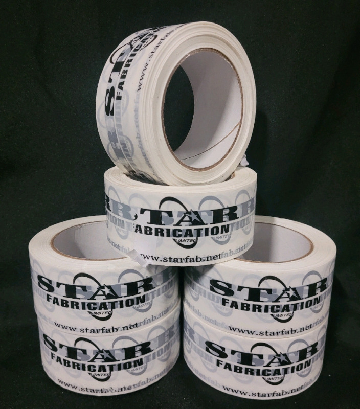 Star Fabrication Limited White Packing Tape , 6-Rolls , 2"×100 meters - New