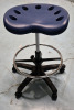 New Uline Blue Ridge Ergonomics Swivel Tractor Stool on Castors Adjustable Height and Tilt - Retails $345 - 3