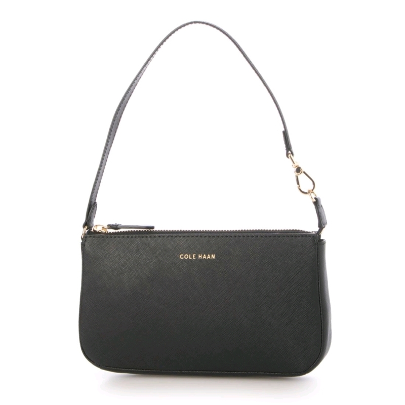 New Cole Haan Leather Go Anywhere Wristlet/Purse - Black Retails $143