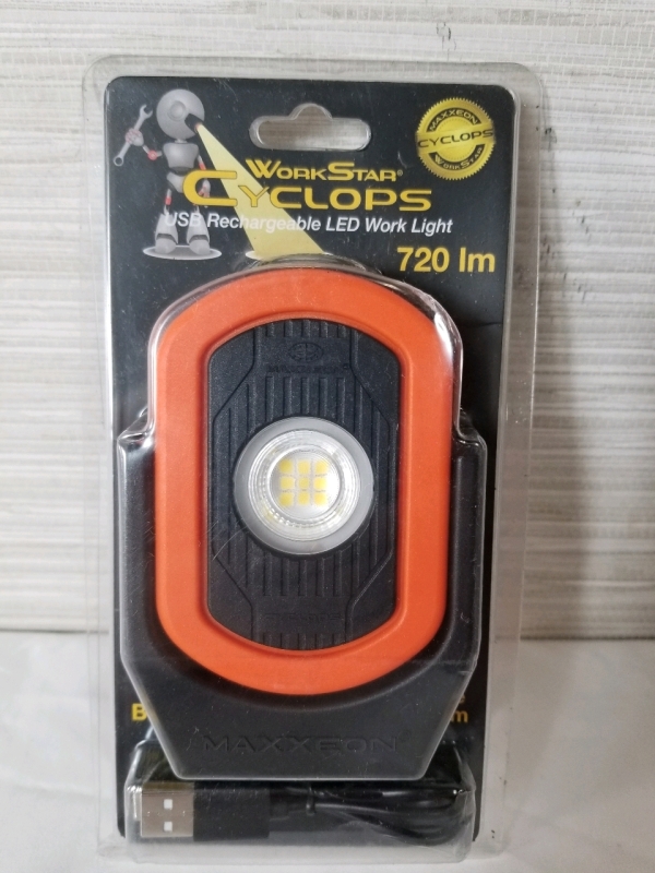 New Maxxeon Cyclops USB rechargeable LED work light retails for $50