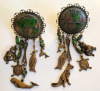 Banana Bob Globe Rare Dangle Brass Globe Aminal Earrings 21 at Battalian Great War Cap Badge - 2