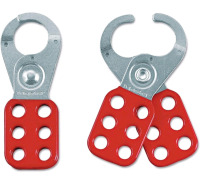 8 New | Lockout Hasp with Vinyl Coated Handle, 1" Inside Jaw Diameter