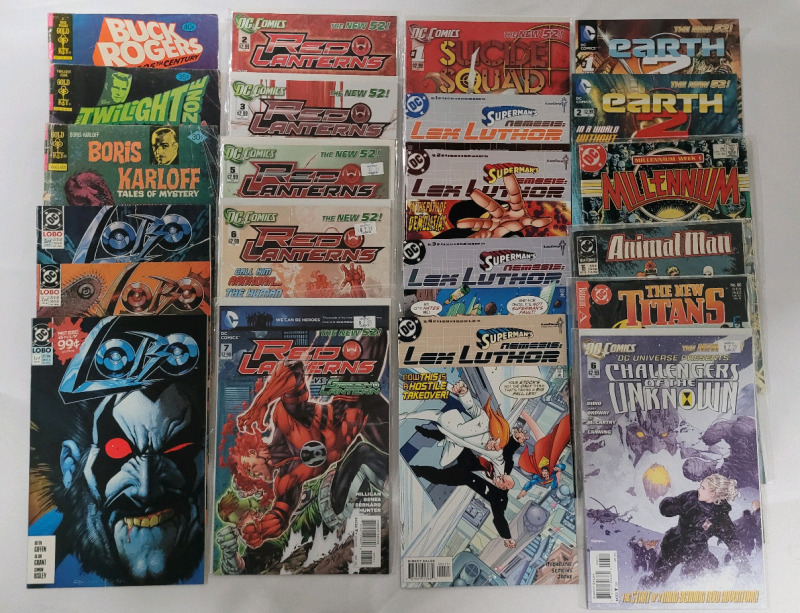 DC Comic Lot - Superman , LOBO , Red Lanterns plus 3 Gold Key Comics