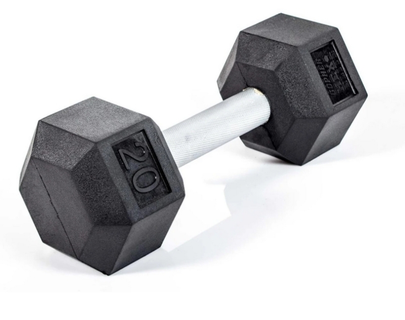 New Gopher HexElite Rubber-Coated Dumbbells - 20 lb. 12.5" Long.Retails for Over 75$!