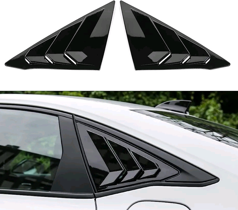 2022 - 23 Honda Civic Rear Side Window Louvers Racing Style Window Glass Blinds - New