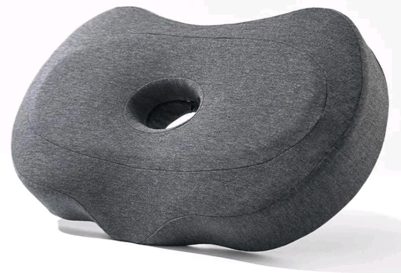 New - SleepSaver Essential Ear Piercing Pillow for Side Sleepers with an Ear Hole for Ear Pain Ear Inflammation Pressure Sores, Adjustable Memory Foam Pillow with Hole, Ear Guard Pillow, Dark Grey