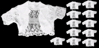 12 (Twelve) New Girls Size 5-6 Years | Gal Moda Senorita Knitted Shrug Crop Bolero Top (White)