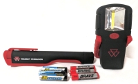 2 New Massey Ferguson LED Flashlights (One Pocket Flashlight, 1 Self-Standing with Folding Hook)