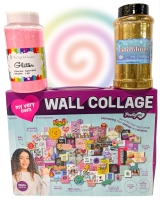 My Very Own WALL COLLAGE Kit + 2 New Jars of Gold & Pink Glitter (Approx 1lb ea)