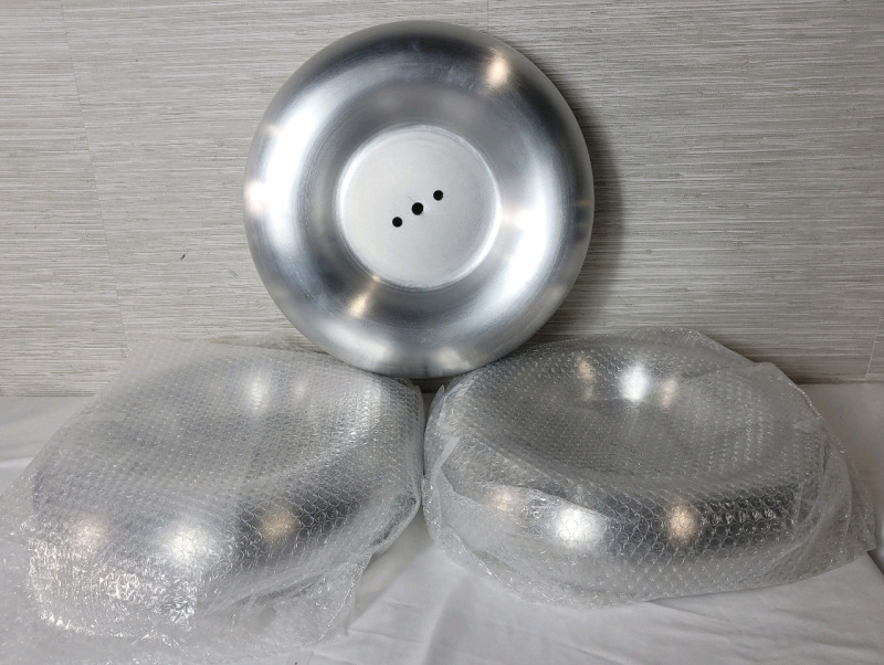 New - Three (3) 16" X 4" Toroid For Tesla Coil Spun Aluminum Topload