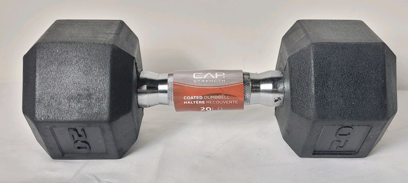 New - CAP Strength 20lb (9kg) Coated Dumbbell .