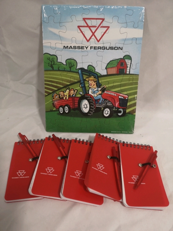 New Puzzle & 5x Notepads with Pens - Massey Ferguson