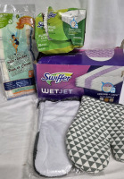 New Swiffer Lot - 26 Sweeper Dry Cloths & 24 Mopping Pads + New Oven Mits & Cloth