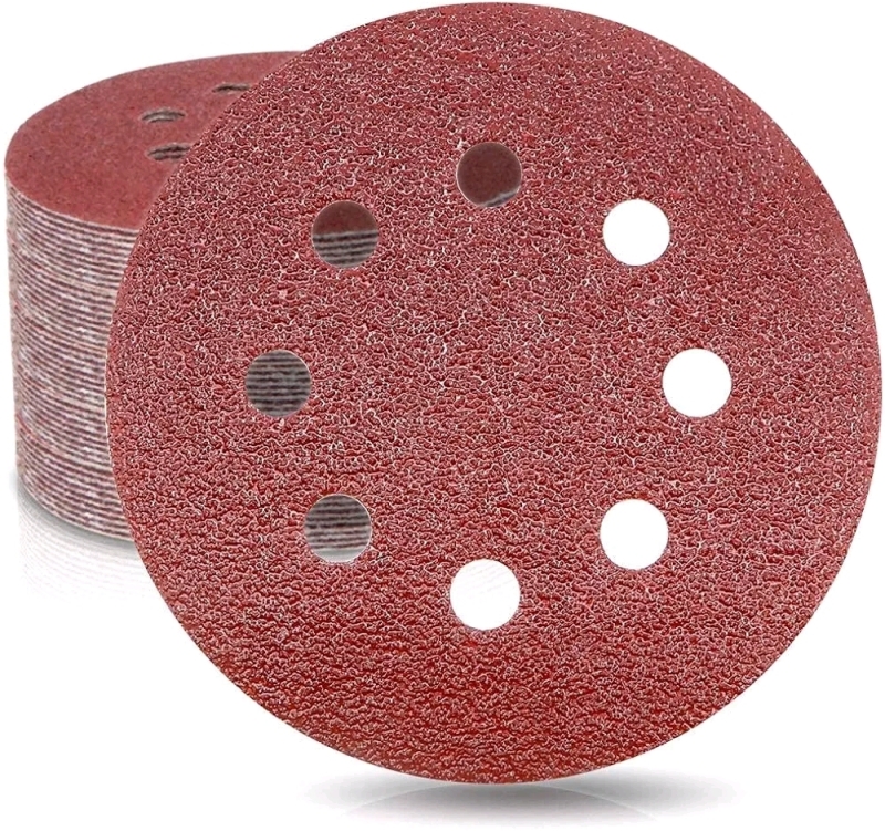 100 New 5" Sandpaper Set, 8 Holes Sanding Discs for Orbital Sander, 10 Different Grades Including 60, 120, 240, 400, 600, 800, 1000, 1200, 1500 & 2000