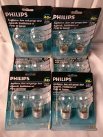 12 New Philips 40w Clear Medium Base Light Bulbs