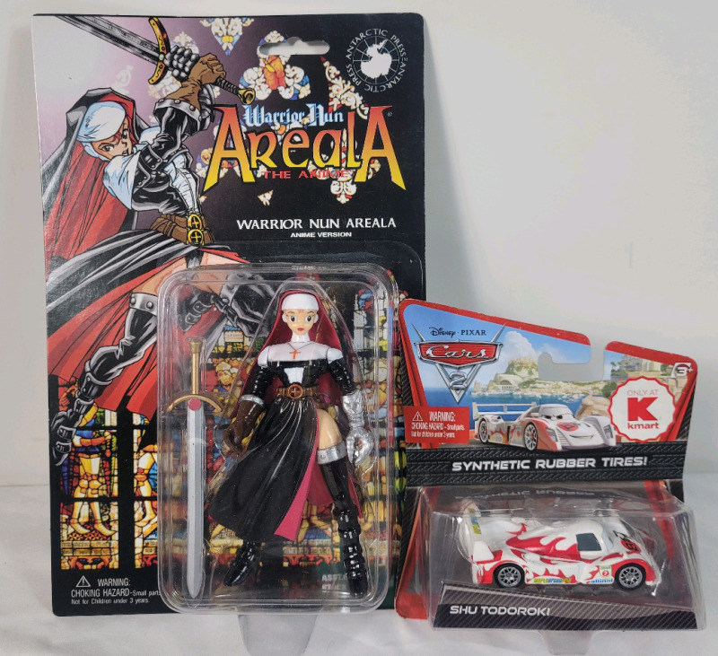 New - Warrior Nun AREALA The Animie Action Figure & Disney Cars " Shu Todoroki " Die Cast