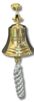 New Royal Canadian Legion Branch #32 Wall-Hanging Brass Call/Announcement Bell | 10.5" Long including Knitted Knocker