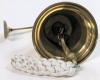 New Royal Canadian Legion Branch #32 Wall-Hanging Brass Call/Announcement Bell | 10.5" Long including Knitted Knocker - 4