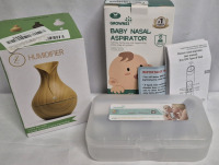 New Grownsy Electric Baby Nasal Aspirator Model BC023 & Mini 6" Travel Aroma Humidifier