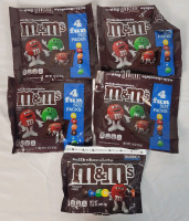 5 New Packs M&Ms Milk Chocolate Candies 51g each. Best By 03/2025