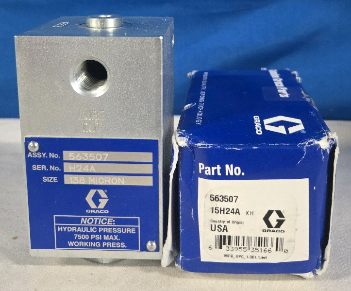 New | Graco 138 Micron Inline ¼ NPT Filter | Model#563507 * Retails For $578 *