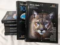 6 New Soft Cover Copies of iWrite Math Foundations of Mathematics and Pre-Calculus British Columbia Edition 10 Book, and 1 iWrite Math 11 Foundations of Mathematics Book.