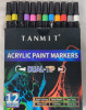 New - Tanmit Acrylic Paint Markers , Dual Tip - 12 Colors . - 2