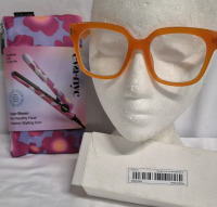 New Mini Ceramic Styling Iron & New Anti-Blue Light Orange Glass Frames