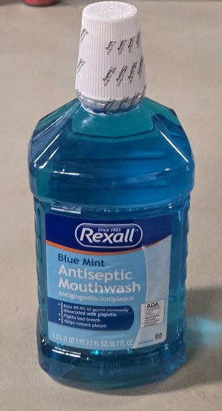 New Sealed | Rexall 1.5L Mouthwash- Blue Mint Antiseptic