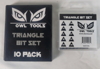 Owl Tools 10pc Triangle Bit Set .