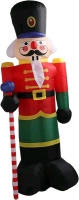 Like New 8ft Tall Christmas Light Up Nut Cracker Inflatable