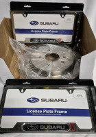 2 New Subaru License Plate Frames & Brake Rotor 12" Diameter