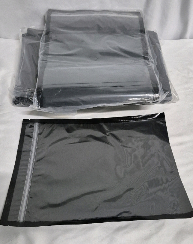 200 New Heat Sealed Zip-Lock Top Bags - 12 by 10" each