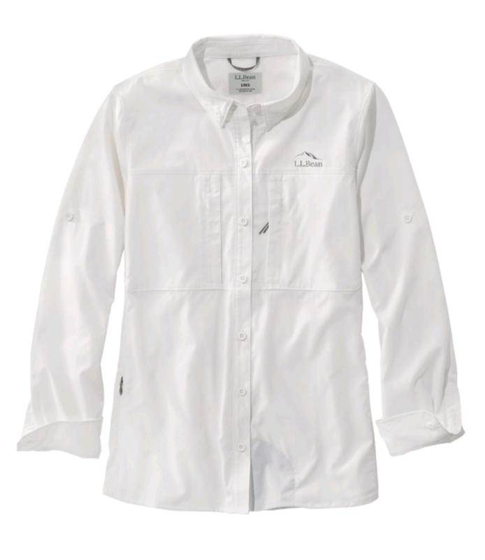 New LL. BEAN Women's size Medium Tropicwear Pro Stretch Shirt, Long-Sleeve Retails for $89