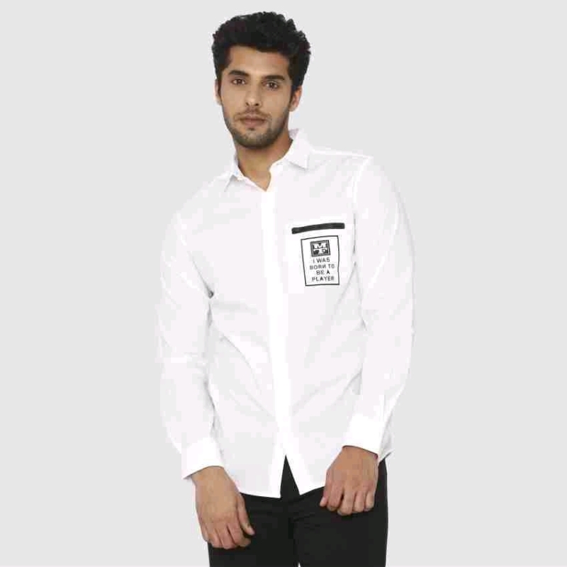 New Size Med* | MUFTI Casual "I Was Born to be a Player" Casual Button Up Long Sleeve Shirt