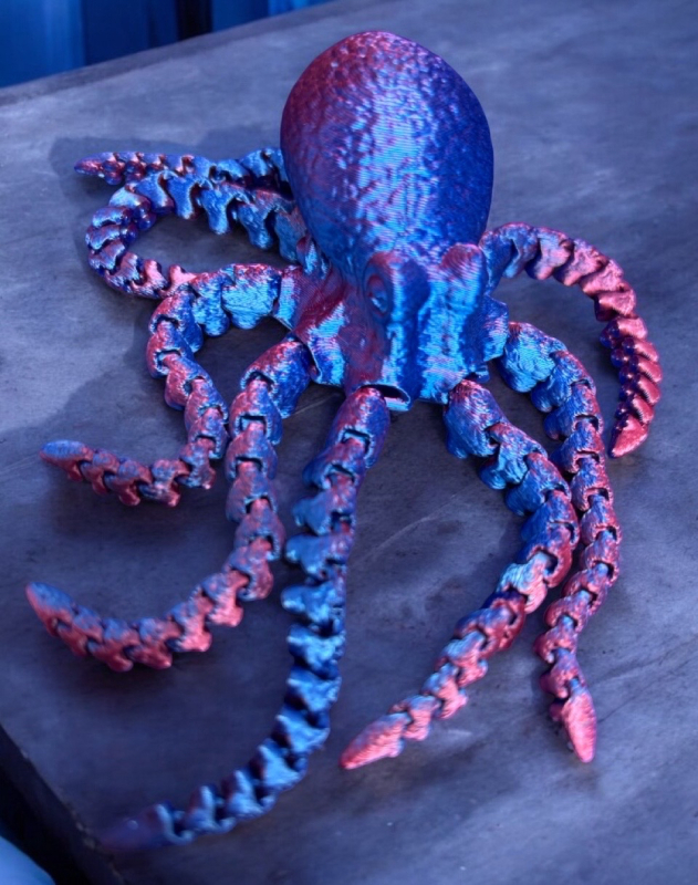 New Colorful 3D Printed Flexible Octopus Laser Articulated Joints