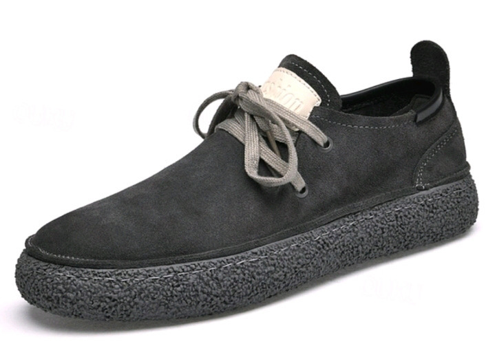 New | Men's Fashion Casual Suede Lace-Up Shoes | Colour:Dark Grey * Retails For $142.93 *