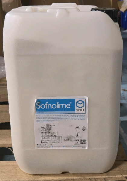 New | Molecular 20kg Container Of Sofnolime Soda Lime Carbon Dioxide Absorbent | Used For Aquatics Like Rebreathers & Submarines * Retails For $275 *