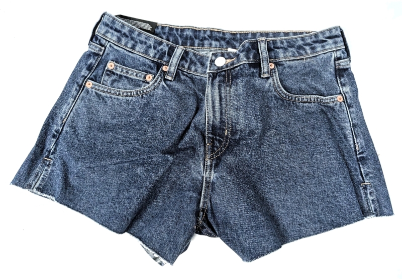 New Size 28 | WEEKDAY Swift Denim Shorts | Organic + Recycled Cotton, High Short Shorts