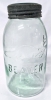 Green Glass Beaver Above 8 Mason Jar, O-Keefe Toronto Seltzer Bottle + 8 Additional Vintage Jars - 2