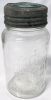 Green Glass Beaver Above 8 Mason Jar, O-Keefe Toronto Seltzer Bottle + 8 Additional Vintage Jars - 7