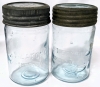 Green Glass Beaver Above 8 Mason Jar, O-Keefe Toronto Seltzer Bottle + 8 Additional Vintage Jars - 17