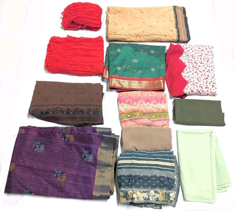 Assorted Shawls, Lightweight Scarves & Gorgeous Unhemmed Fabric | Up to 42" x 150" Long