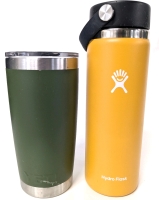 YETI Travel Tumbler with Lid & HYDRO FLASK | Both 20oz / 591ml