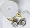 Rare Vintage Chinese Dragon Tea Set with Teapot + 2 Cups in Gorgeous Padded Locking Whicker Basket & Inoxpran Whistling Kettle - 6