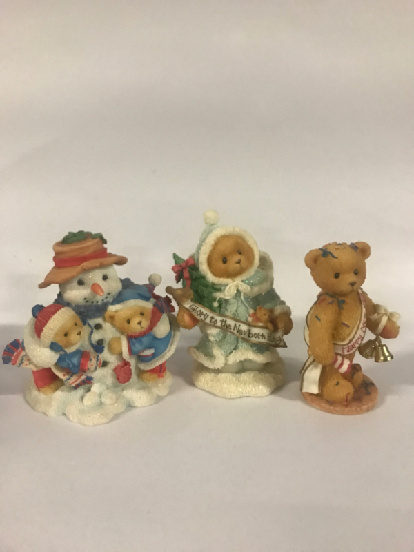 3 Vintage cherished Teddies 3.5”